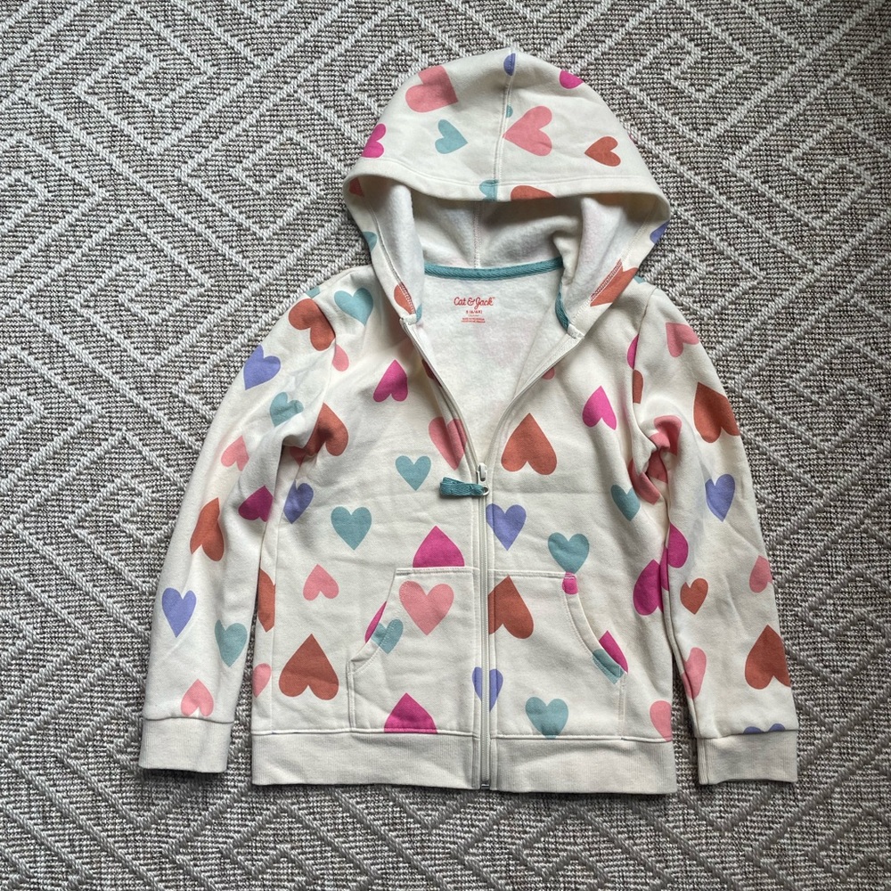 Cat & Jack Kids Heart Hoodie - 6 Years